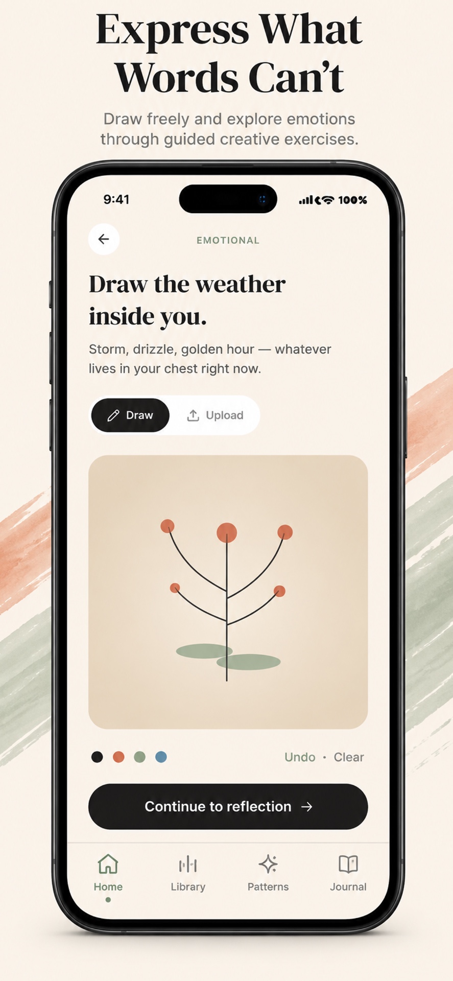 Express what words can't — drawing prompt